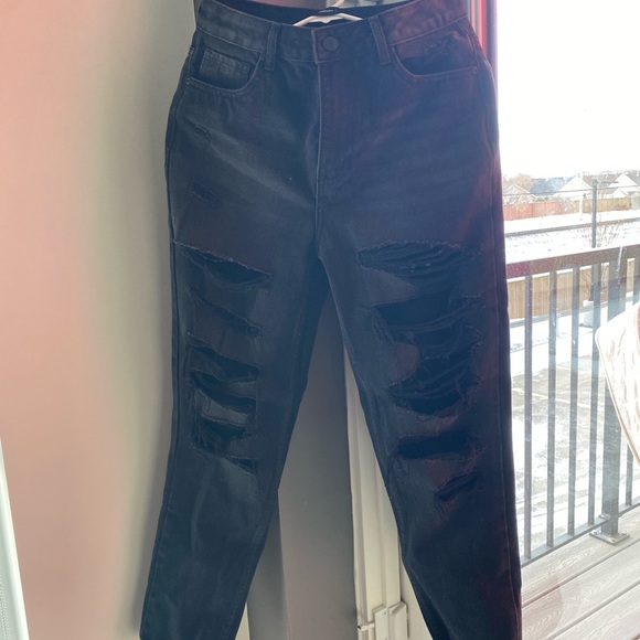 black distressed denim jeans - Picture 3 of 5